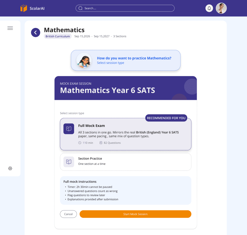 ScolarAI exam preparation