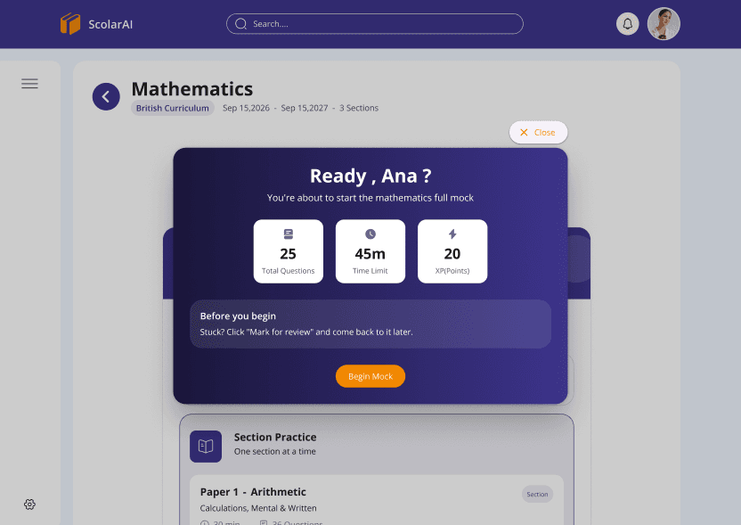 ScolarAI exam preparation