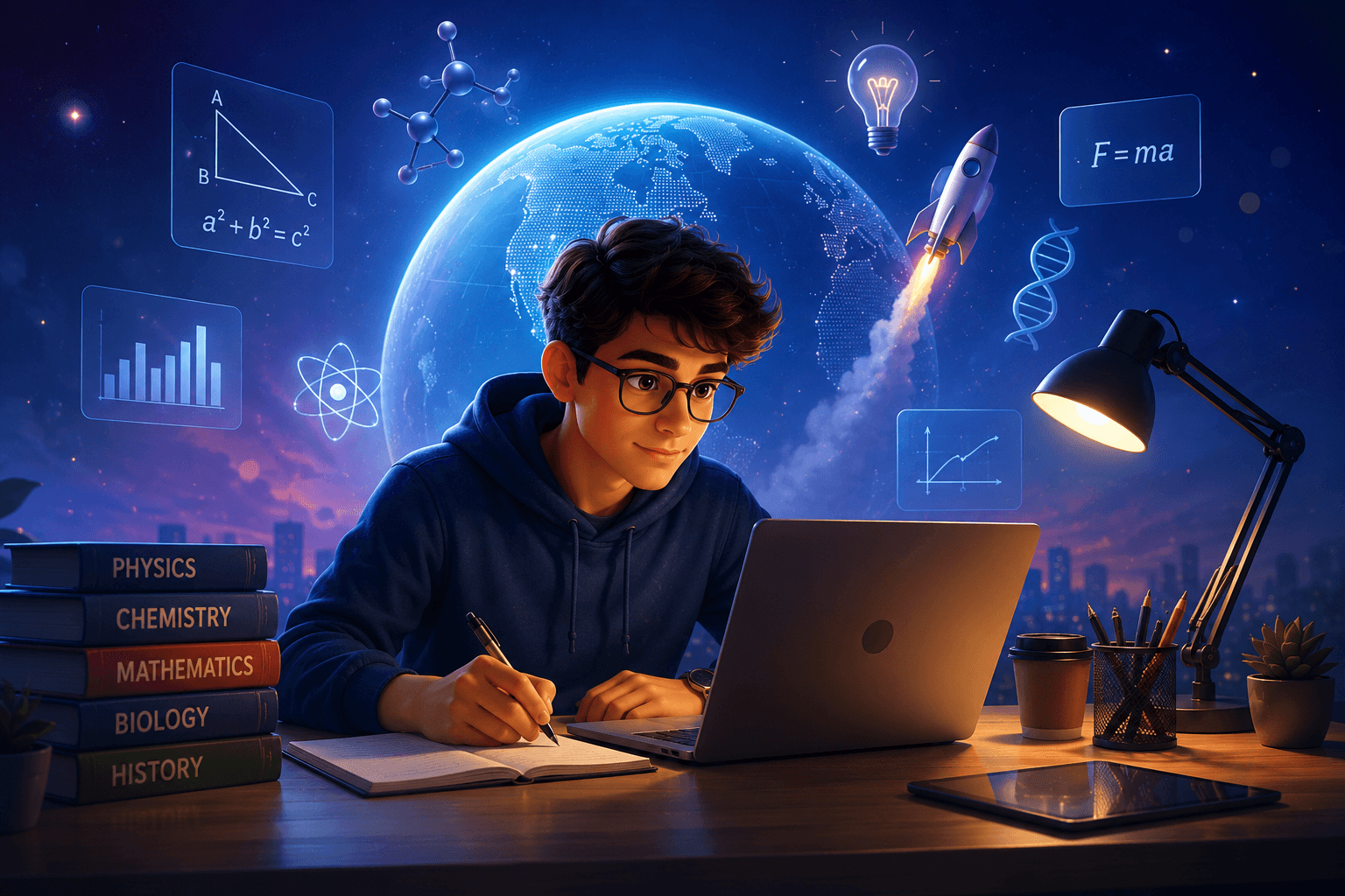 Children learning with ScolarAI